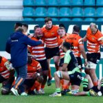 (13660051bl) Section Paloise vs Toyota Cheetahs. Toyota Cheetahs celebrate at the final whistle European Rugby Challenge Cup Round 1 Pool B, Stade du Hameau, Pau, France - 10 Dec 2022