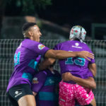 NWU Celebrating during the Varsity Cup match between tne NWU and CUT at the Fanie Du Toit Sports grounds in Potchefstroom on the 20th of March 2023