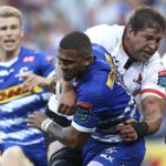 Willem Alberts Lions tackle Shaun Roy:BackpagePix