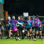 NWU Eagles celebrate a try in the Varsity Cup final