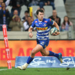 Ruhan Nel of Stormers crosses to score a try during the United Rugby Championship 2022/23 match between Stormers and Munster held at Cape Town Stadium in Cape Town, South Africa on 15 April 2023