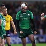 Mack Hansen and Connacht celebrate victory against Ulster in Belfast