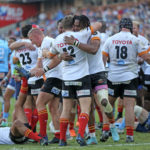 The Cheetahs celebrate victory over the Bulls in their 2023 Currie Cup semi-final