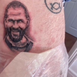 Hansen shows off Farrell tattoo