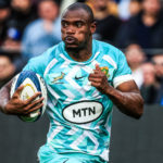 BUENOS AIRES, ARGENTINA - AUGUST 05: Makazole Mapimpi of South Africa runs with the ball during the Rugby World Cup 2023 warm up match between Argentina and South Africa at Jose Amalfitani Stadium on August 05, 2023 in Buenos Aires, Argentina. (Photo by Juan Jose Gasparini/Gallo Images)