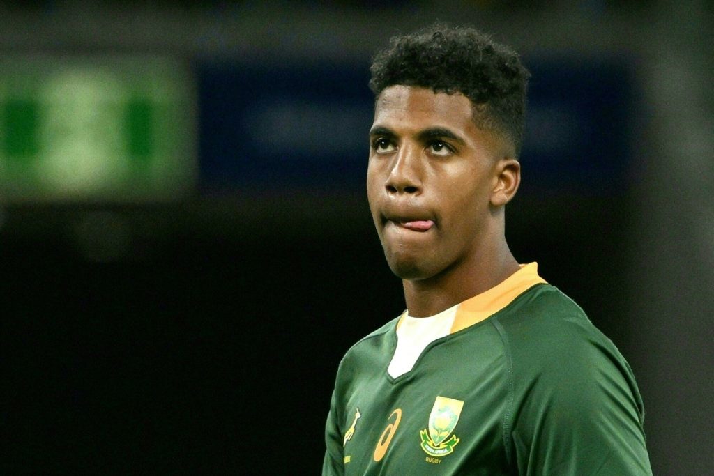 South Africa's Canan Moodie looks on during the Rugby Championship match between Australia and South Africa at Allianz Stadium in Sydney on September 3, 2022.