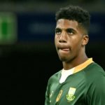 South Africa's Canan Moodie looks on during the Rugby Championship match between Australia and South Africa at Allianz Stadium in Sydney on September 3, 2022.