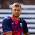 South Africa's Handre Pollard warms up for the captain's run in Gold Coast on September 17, 2021, ahead of Rugby Championship round four clash with Australia.