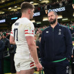 Owen and Andy Farrell, after a Six Nations match between England and Ireland