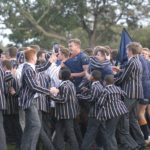 GQEBERHA, SOUTH AFRICA - JULY 29: General view Grey College celebrate their win during the Sportsmans Warehouse Premier Interschools rugby match between Grey High School and Grey College at Grey High School on July 29, 2023 in Gqeberha, South Africa.