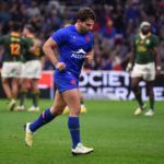 France's scrum-half Antoine Dupont leaves after being given a red card during the Autumn Nations Series rugby union test match between France and South Africa at the Velodrome stadium in Marseille on November 12, 2022.