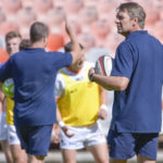 BLOEMFONTEIN, SOUTH AFRICA - MARCH 28: Hawies Fourie, Head Coach of Toyota Cheetahs during the SA Rugby Preparation Series match between Toyota Cheetahs and Eastern Province Elephants at Toyota Stadium on March 28, 2021 in Bloemfontein, South Africa. (Photo by Frikkie Kapp/Gallo Images)