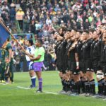 CAPE TOWN, SOUTH AFRICA - OCTOBER 07: All Blacks during the Rugby Championship 2017 match between South Africa and New Zealand at DHL Newlands on October 07, 2017 in Cape Town, South Africa.