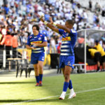 CAPE TOWN, SOUTH AFRICA - DECEMBER 16: Manie Libbok of the Stormers greets fans after the Investec Champions Cup match between DHL Stormers and La Rochelle at DHL Stadium on December 16, 2023 in Cape Town, South Africa.