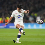 Photo: Mike Egerton/PA England's Marcus Smith kicks a conversion during the Guinness Six Nations match at Twickenham Stadium, London. Picture date: Saturday March 9, 2024.