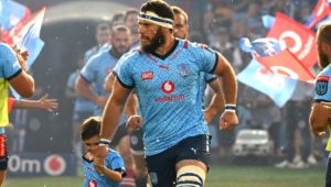 Marcell Coetzee leads the Bulls out at Loftus Versfeld