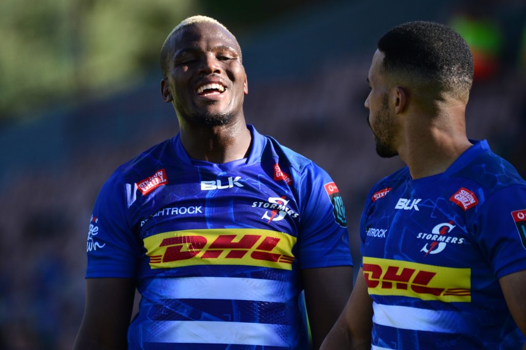STELLENBOSCH, SOUTH AFRICA - OCTOBER 28: Hacjivah Dayimani of DHL Stormers during the United Rugby Championship match between DHL Stormers and Scarlets at Danie Craven Stadium on October 28, 2023 in Stellenbosch, South Africa. (Photo by Grant Pitcher/Gallo Images)