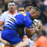 CAPE TOWN, SOUTH AFRICA - MARCH 23: Salmaan Moerat of the Stormers during the United Rugby Championship match between DHL Stormers and Edinburgh at DHL Stadium on March 23, 2024 in Cape Town, South Africa. (Photo by Ashley Vlotman/Gallo Images)