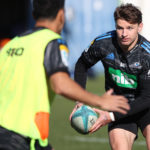 AUCKLAND, NEW ZEALAND - JUNE 14: Beauden Barrett during the Blues Super Rugby Pacific training session at Blues HQ on June 14, 2023 in Auckland, New Zealand. (Photo by Fiona Goodall/Getty Images)