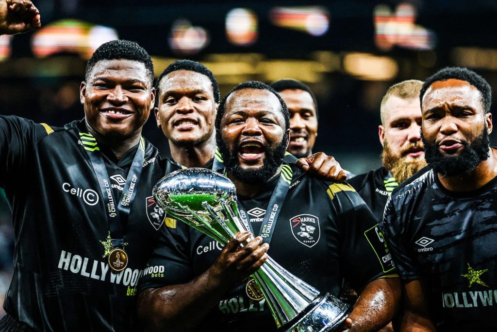 SHarks celebrate Challenge Cup title win