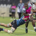 NELSPRUIT, SOUTH AFRICA - MARCH 24: Lundi Msenge of the Airlink Pumas during the Currie Cup, Premier Division match between Airlink Pumas and Windhoek Draught Griquas at Mbombela Stadium on March 24, 2023 in Nelspruit, South Africa. (Photo by Dirk Kotze/Gallo Images)
