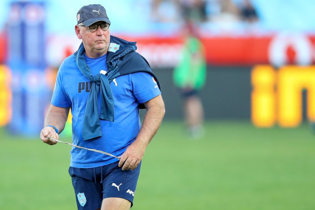 PRETORIA, SOUTH AFRICA - APRIL 20: Jake White, coach of the Vodacom Bulls during the United Rugby Championship match between Vodacom Bulls and Munster at Loftus Versfeld on April 20, 2024 in Pretoria, South Africa. (Photo by Gordon Arons/Gallo Images)