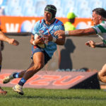 PRETORIA, SOUTH AFRICA - MAY 18: Kurt-Lee Arendse of the Vodacom Blue Bulls looking for the gap during the United Rugby Championship match between Vodacom Bulls and Benetton Rugby at Loftus Versfeld on May 18, 2024 in Pretoria, South Africa. (Photo by Gordon Arons/Gallo Images)