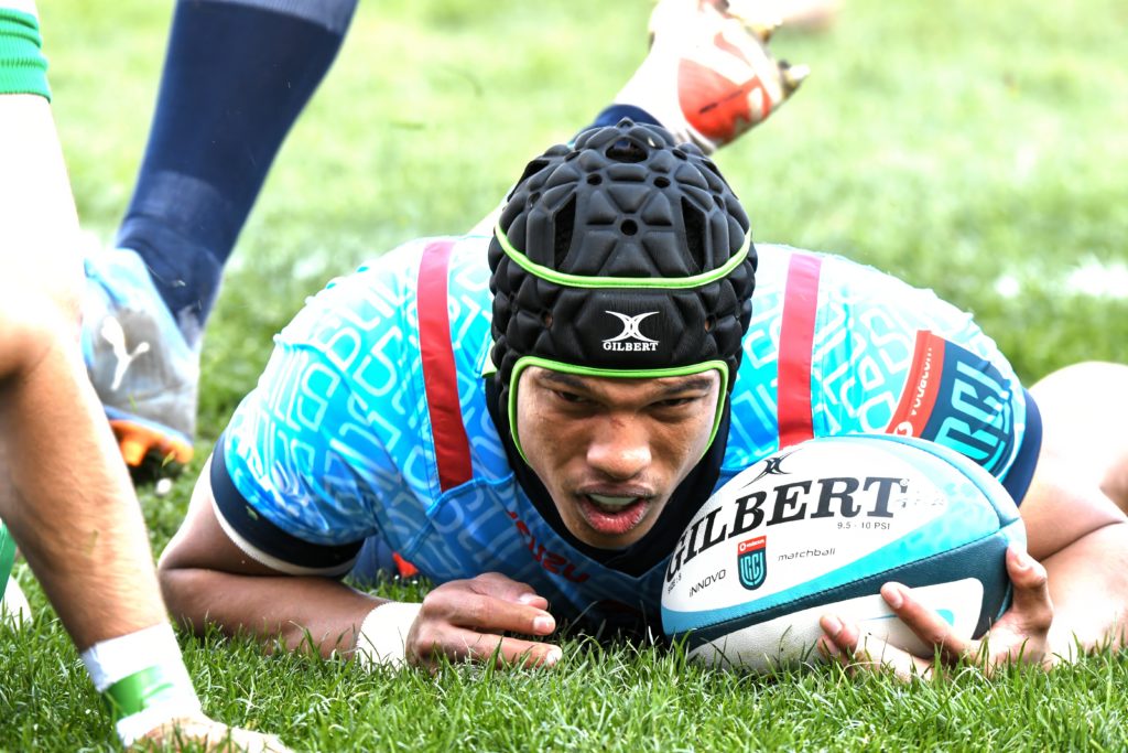 PRETORIA, SOUTH AFRICA - JUNE 08: Kurt-Lee Arendse of the Bulls during the United Rugby Championship match between Vodacom Bulls and Benetton Rugby at Loftus Versfeld on June 08, 2024 in Pretoria, South Africa. (Photo by Wessel Oosthuizen/Gallo Images)