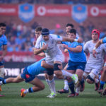 PRETORIA, SOUTH AFRICA - JUNE 15: James Ryan (c) of Leinster on attack during the United Rugby Championship semi final match between Vodacom Bulls and Leinster at Loftus Versfeld on June 15, 2024 in Pretoria, South Africa. (Photo by Anton Geyser/Gallo Images)