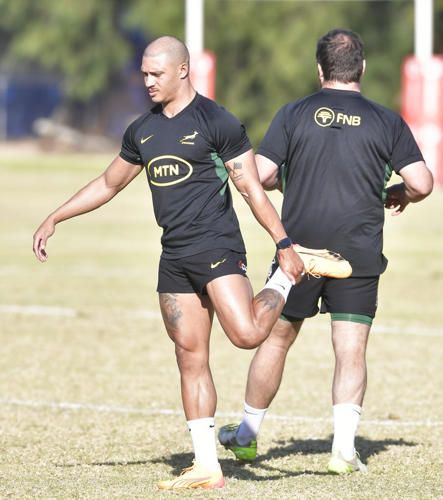 PRETORIA, SOUTH AFRICA - JUNE 18: Edwill Van Der Merwe of the Springboks during the South Africa men's national rugby team training session at Loftus Versfeld Stadium, B-field on June 18, 2024 in Pretoria, South Africa. (Photo by Sydney Seshibedi/Gallo Images)
