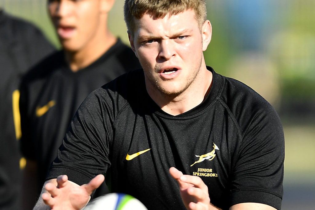 CAPE TOWN, SOUTH AFRICA - JUNE 25: Liam Koen during the Junior Springbok training session at Hamilton Rugby Club on June 25, 2024 in Cape Town, South Africa. (Photo by Ashley Vlotman/Gallo Images)
