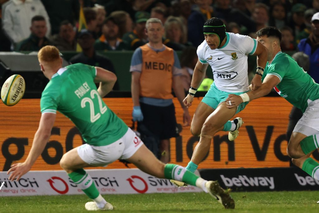 Cheslin Kolbe in action against Ireland at Loftus Versfeld