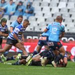 Jean-Luc du Plessis scores against the Bulls at Cape Town Stadium